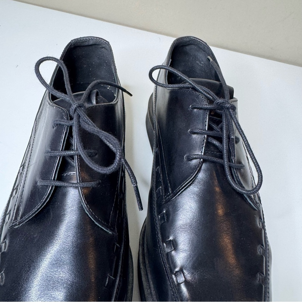ALL SAINTS Black Topper Pointed Toe Derby Dress Shoes Mens eu 46 NWOT - Picture 5 of 15
